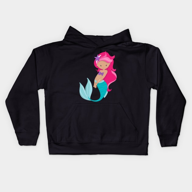 Mermaid Princess Kids Hoodie by kdpdesigns